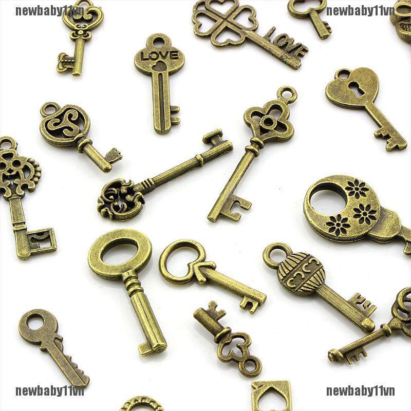 Bộ 50 Mặt Dây Chuyền Hình Chìa Khóa Phong Cách Steampunk