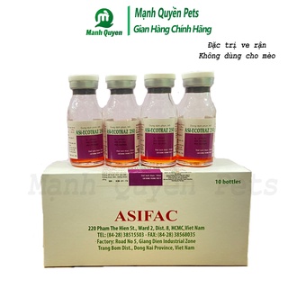 Phun xịt trị ve, ghẻ, bọ chét ở gia súc, chó, thuốc tắm ecotraz 250 - 10ml