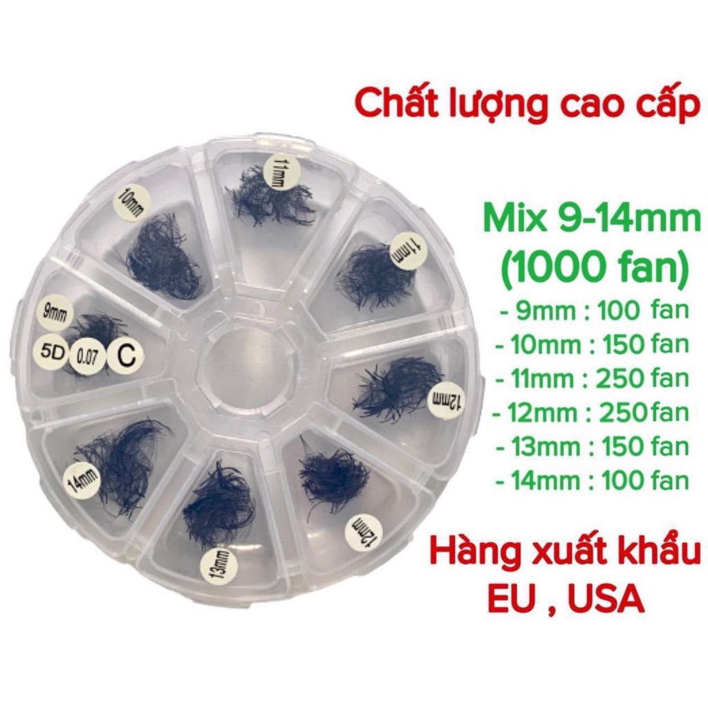 Mi fan 5D mix các loại, 1 hộp 500 fan hoặc 1000 fan