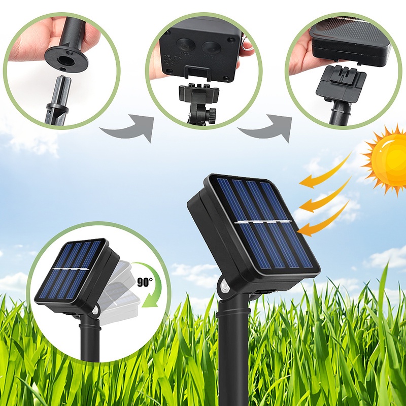 Dây Đèn Led 5M Trang Trí Bằng Năng Lượng Mặt Trời Chống Thấm Nước