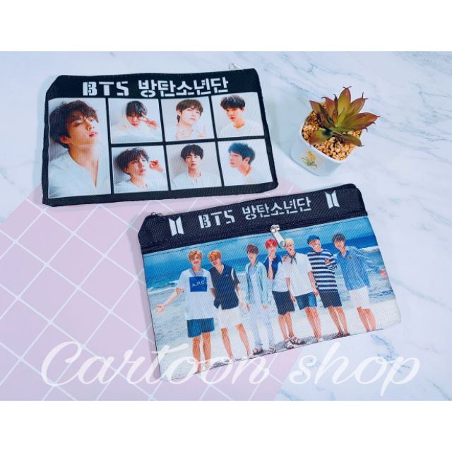 Hộp bút BTS vải dù 12cm*18cm