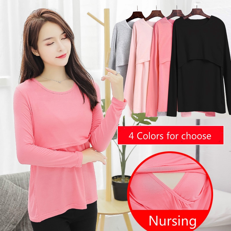 Áo Thun Bà Bầu Tay Dài