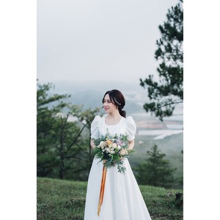 Đầm maxi dạ hội trắng sang trọng - Hình thật SP 100%
