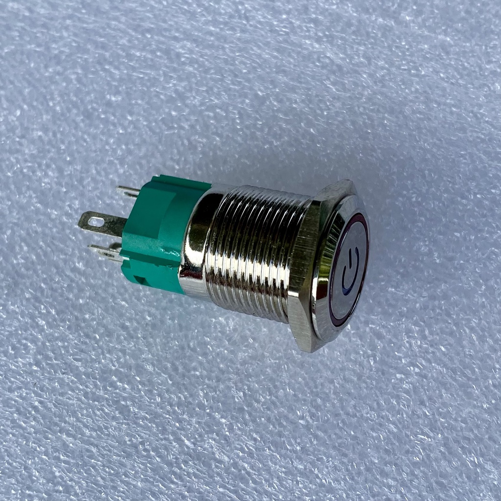 Công tắc led tự khoá 12mm 16mm. Công tắc Dc