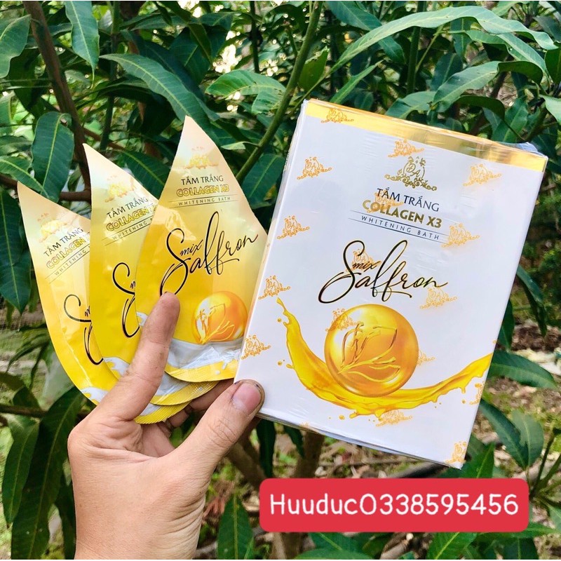 Tắm Trắng Collagen x3 mix saffron Chính Hãng