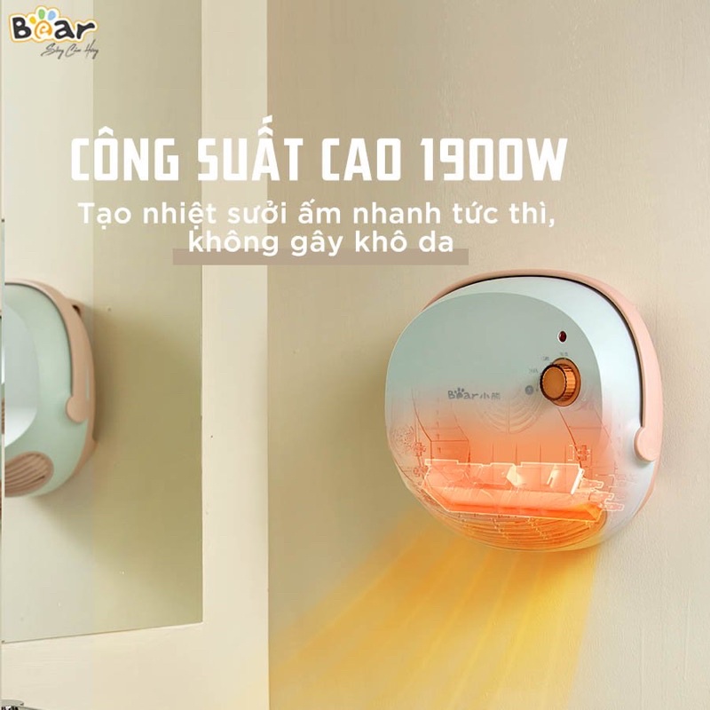 (Bảo hành 18 tháng) Máy sưởi Bear DNQ-A19B1 đa năng cao cấp không gây khô da cho bé và gia đình