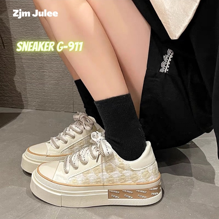 Giày sneaker độn đế nữ 5p - giày thể thao ulzzang tăng chiều cao