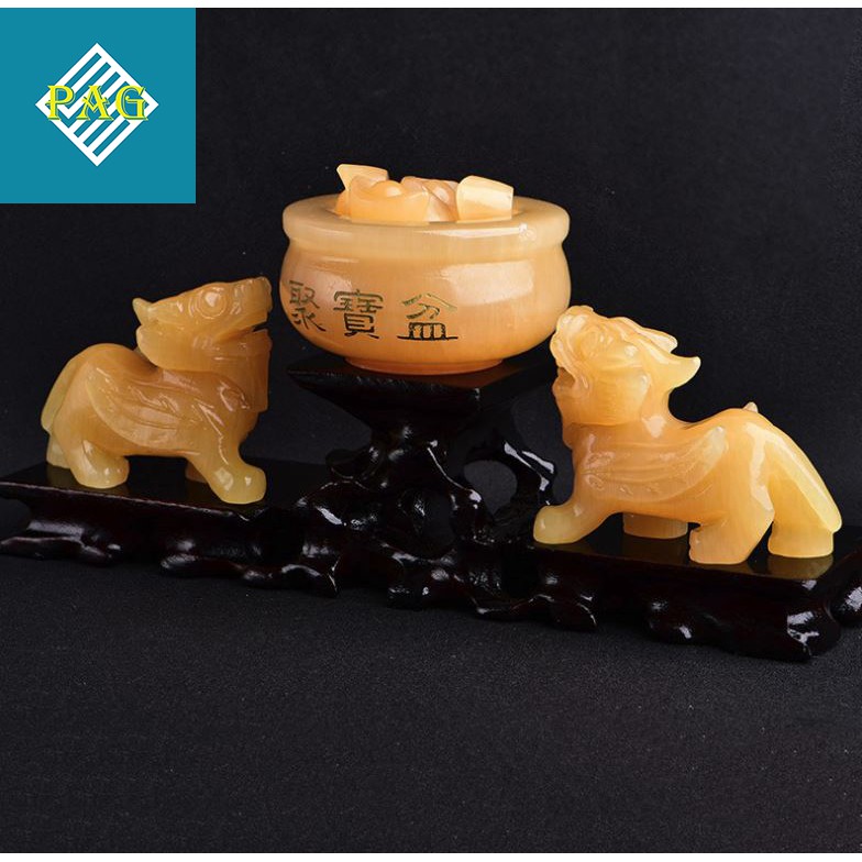 TỲ HƯU CHẦU BÁT TỤ BẢO ĐÁ NGỌC HOÀNG LONG