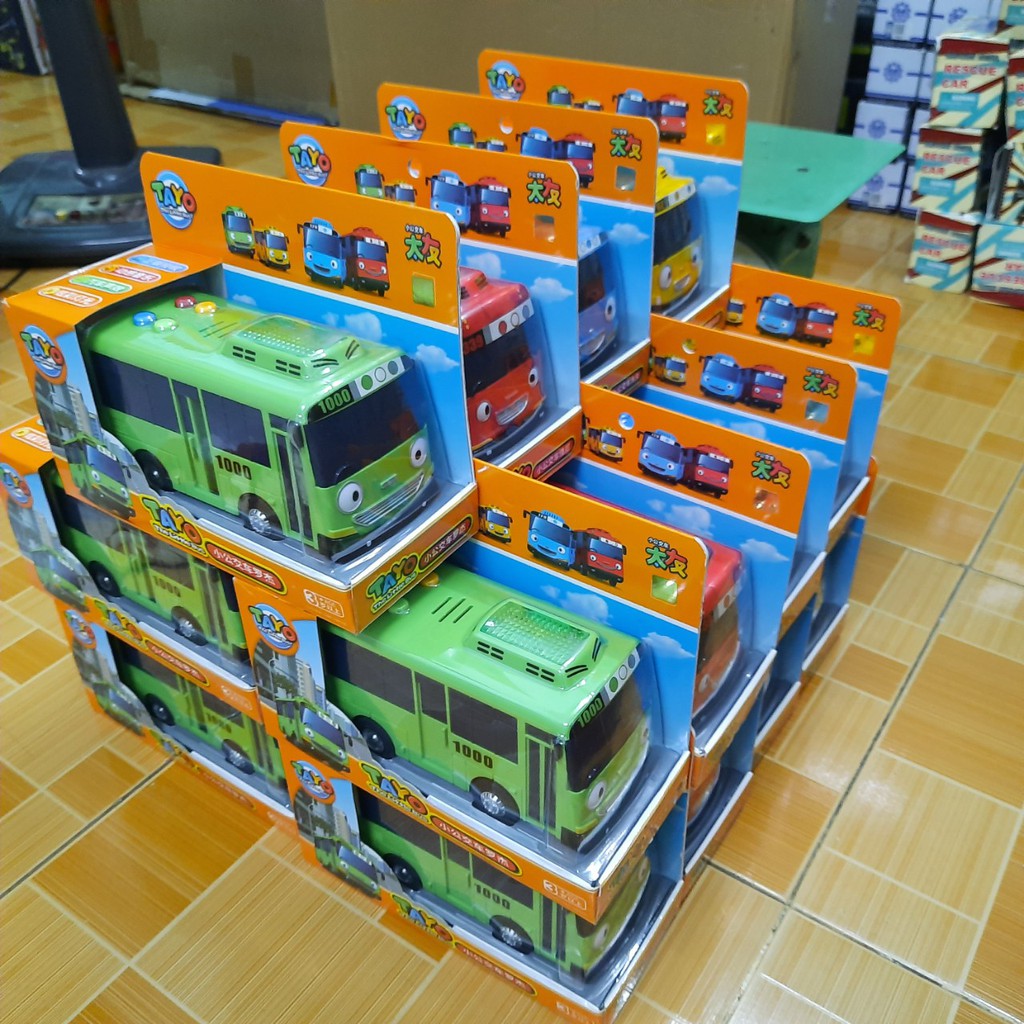 Mô hình xe ô tô buýt Tayo The Little Bus có nhạc và đèn mô hình cỡ lớn đồ chơi trẻ em bằng nhựa cao cấp
