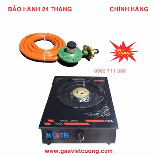 Bếp gas đơn kiếng + tặng kèm 1 bộ van dây chống cháy nổ