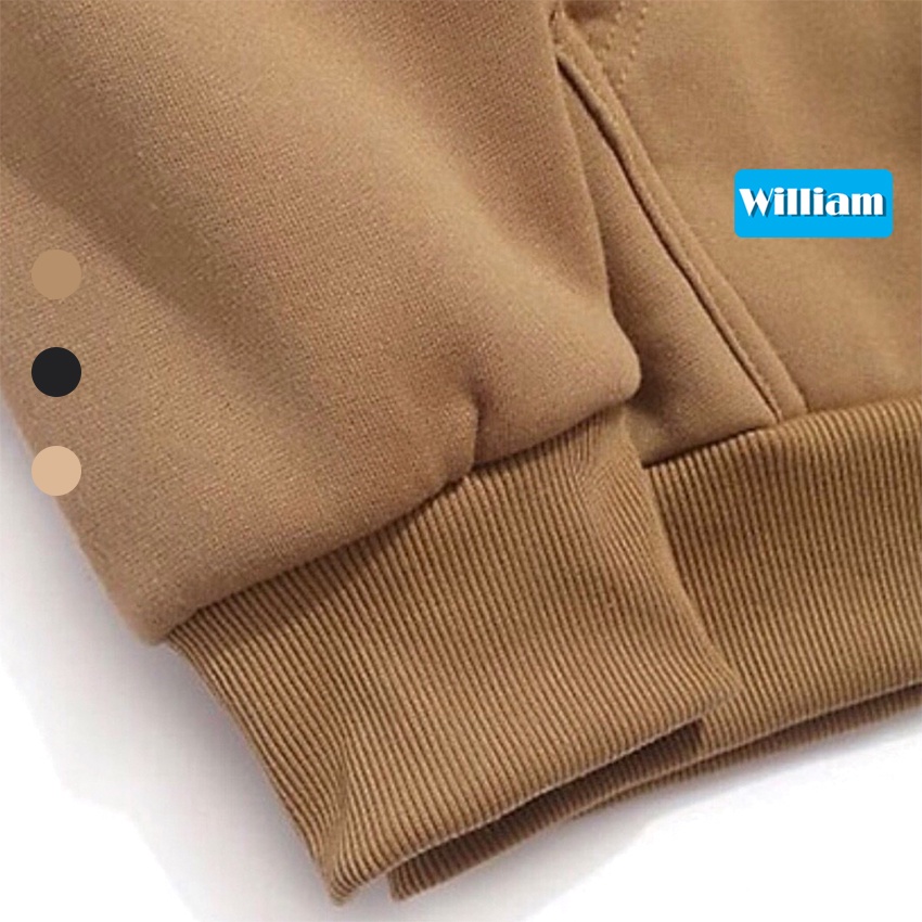 [FREESHIP_50K] Áo hoodie trơn nỉ PE Cacao giữ ấm tốt William - DS39