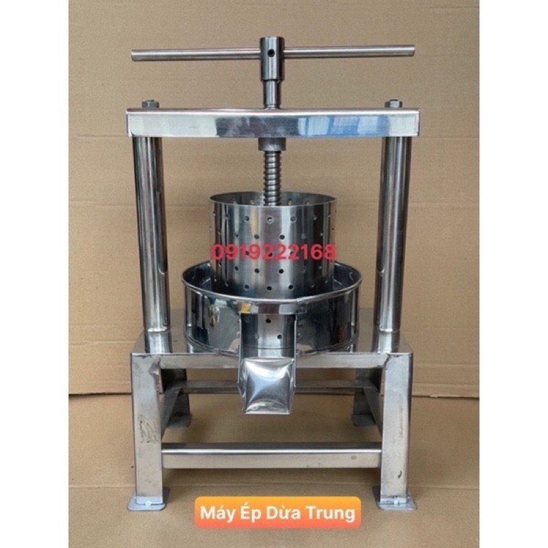 MÁY ÉP NƯỚC CỐT DỪA, TÓP MỠ ĐA NĂNG INOX BẰNG TAY SIZE TRUNG
