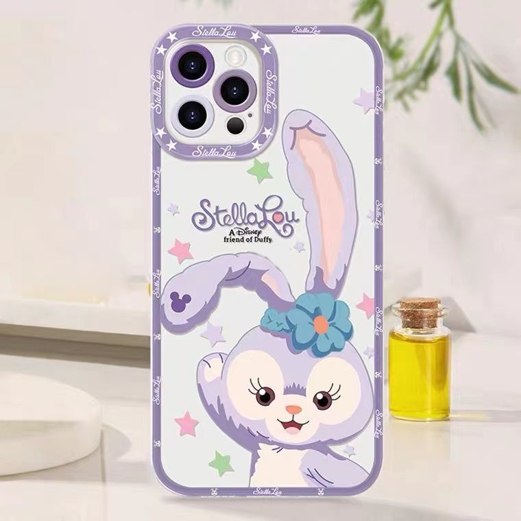 Ốp Điện Thoại TPU Mềm Trong Suốt Hình Thỏ Dễ Thương Cho Iphone 13 12 Mini 11 Pro X XR XS Max SE 2020 6 6S 7 8 Plus