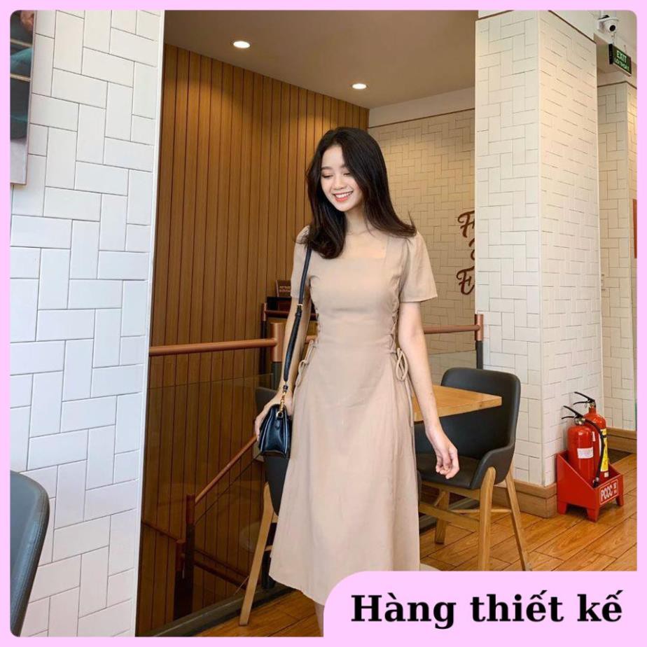 ( Hàng cao cấp ) Đầm dạo phố tiểu thư, đầm maxi đan dây eo siêu hot