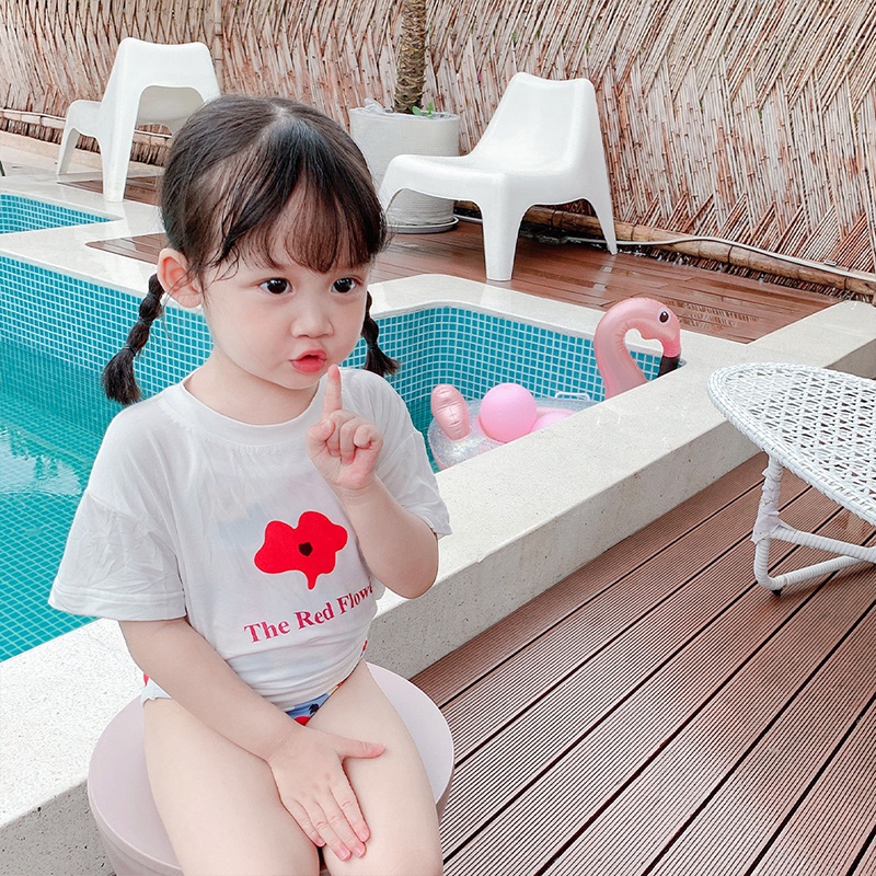 Bộ Bikini Tam Giác Dễ Thương Cho Bé Gái