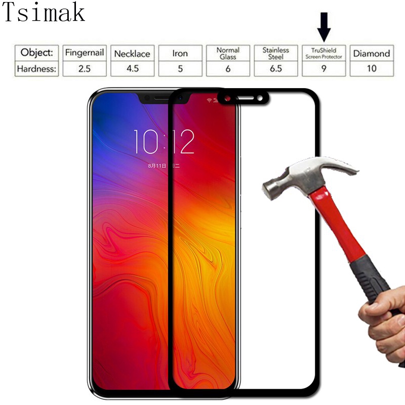 Kính Cường Lực Điện Thoại Bảo Vệ Toàn Màn Hình Cho Lenovo Z6 Lite K5 Pro Z5 Z5S S5 A6 Note Enjoy Youth