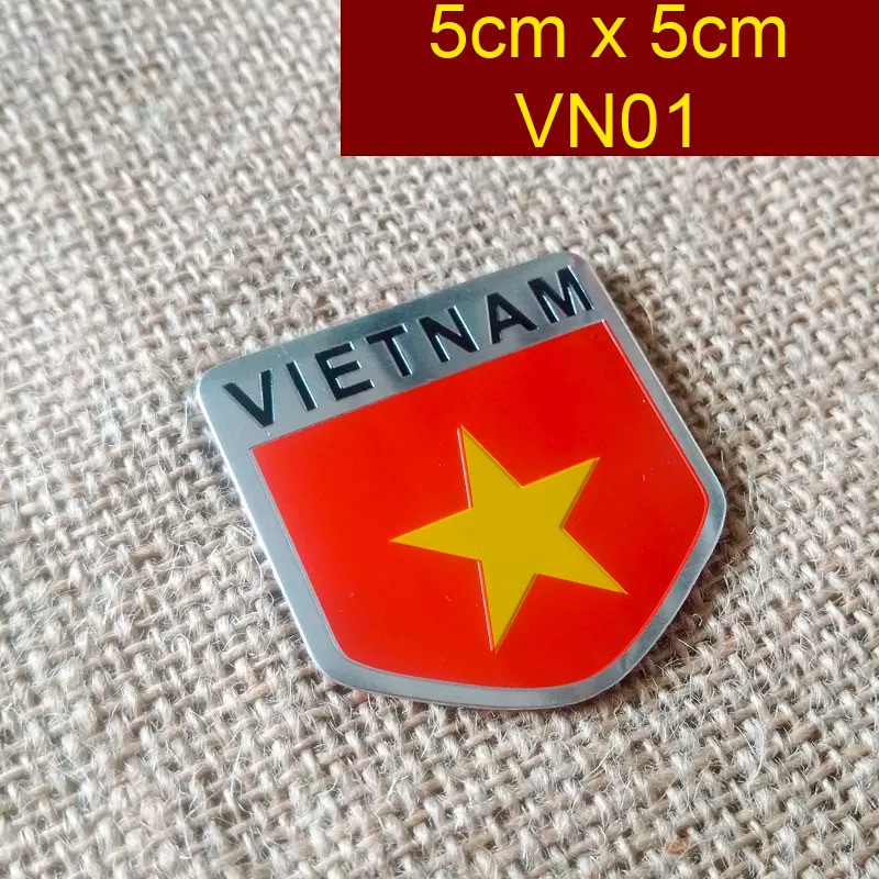 Tem nhôm dán xe chữ Việt Nam VN01
