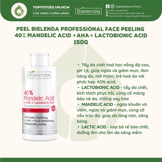 Tẩy da chết hoá học Bielenda Professional Face Peeling 40% Mandelic Acid + AHA + Lactobionic Acid 150g