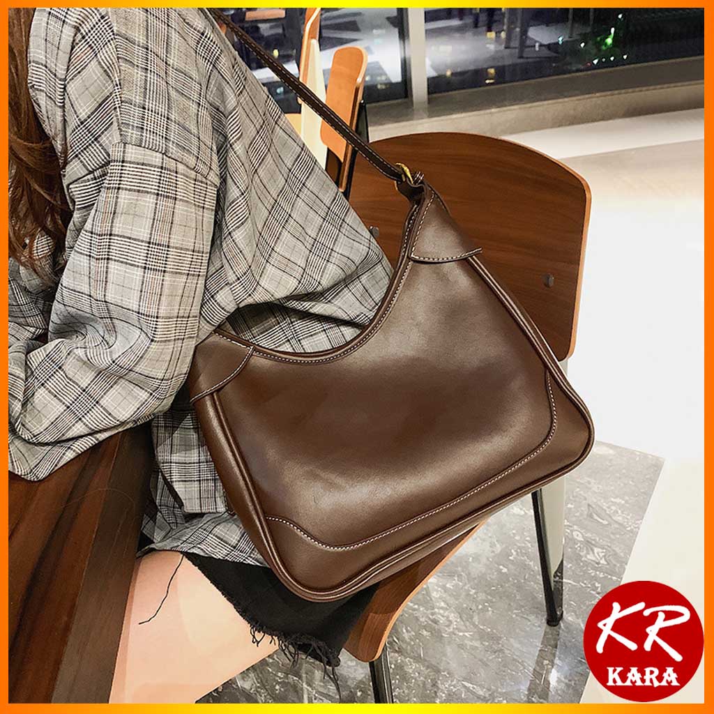 (Mẫu HOT) Túi kẹp nách nữ Túi da đeo chéo nữ KR 409- Da PU cao cấp, Size 28, 2 màu lựa chọn- KARA 409