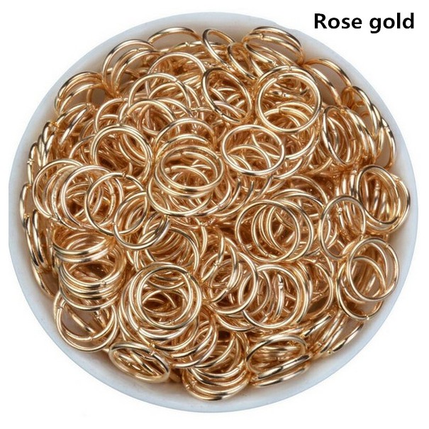 Set 200 vòng thép không gỉ 4/5/6/8/10/12mm dùng làm trang sức thủ công