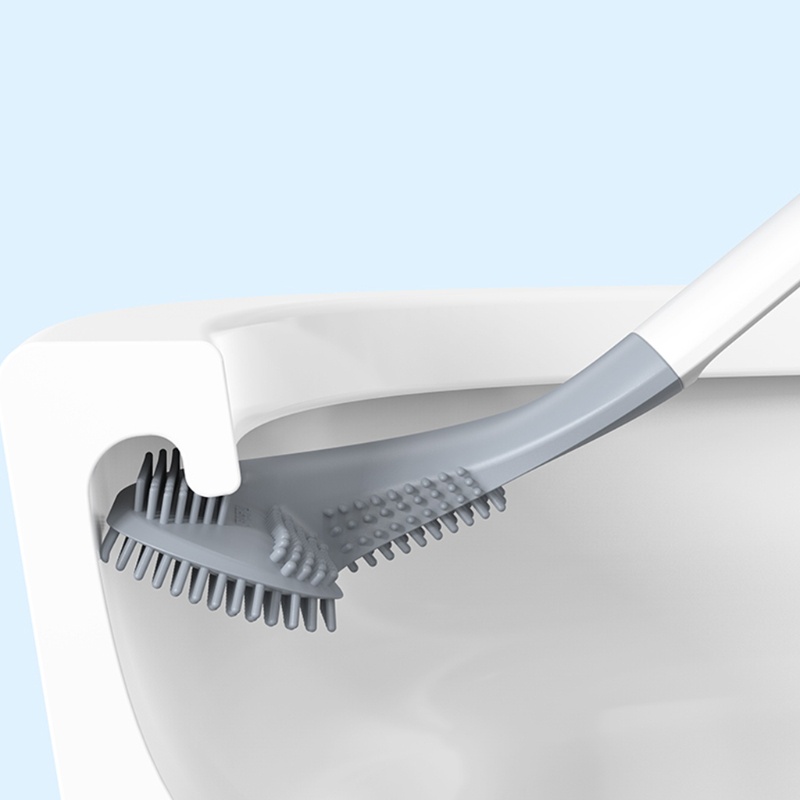 Đầu Bàn Chải Vệ Sinh Toilet Gắn Tường Có Thể Uốn Cong Tiện Dụng
