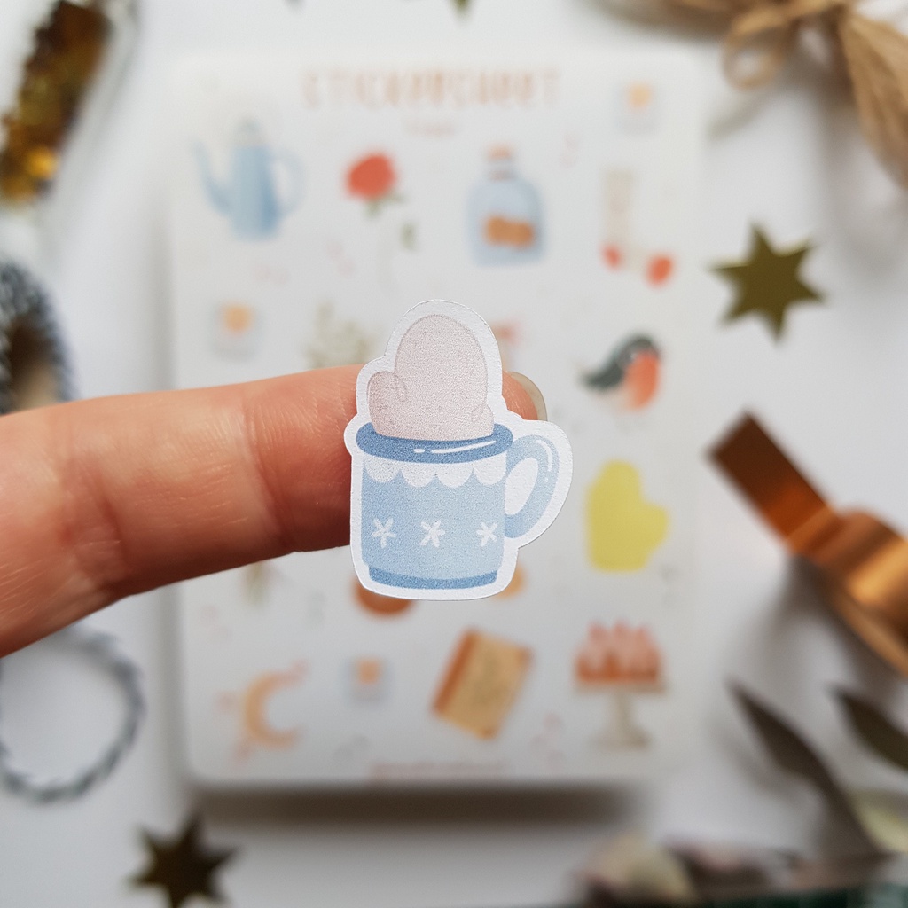 Sticker Sheet Chủ Đề: Đời Sống Vui Vẻ - Chuyên dán sổ | Bullet Journal Stickers, Daily Sticker, Hygge Sticker