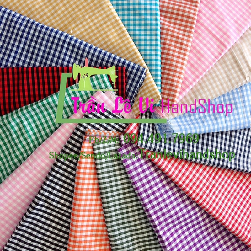 V500🌈VẢI MAY DIY, HANDMADE, OUFIT DOLL, QUILTING, SCRUNCHIES