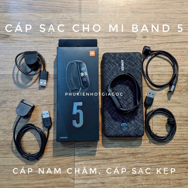 SẵnVN - Sạc pin Miband 5, Mi band 6 , Dây sạc, Cáp sạc nam châm Miband 6 , Mi band 5 độ dài 50 / 100 cm