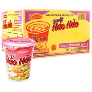 Thùng 24 ly Mì nước Vị mì Tôm chua cay Khối lượng 67g / ly hsd: 2:2021