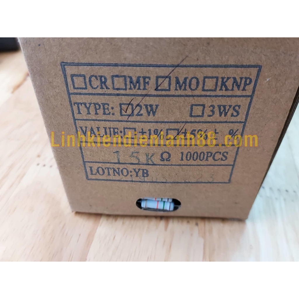 (50 cái) Điện trở 15k 2w 15k2w 5% màng cacbon mới ! ( thường dùng trong mạch quạt funiki )