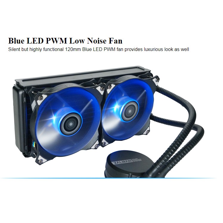 Fan Zalman Chuyên Thổi Rai, Tản nhiệt Led Xanh 9 cánh gió nhiều, Điều Tốc 1200 - 2200 vòng/phút