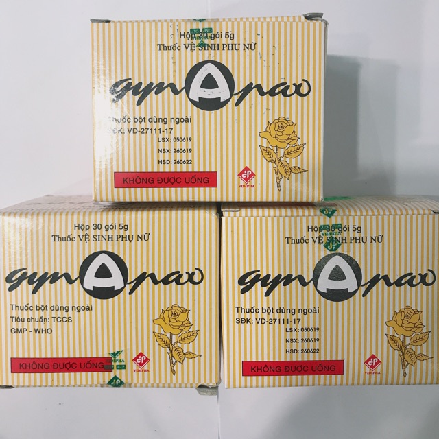 Bột Vệ Sinh Phụ Nữ Gynapax hộp 30 gói x 5g