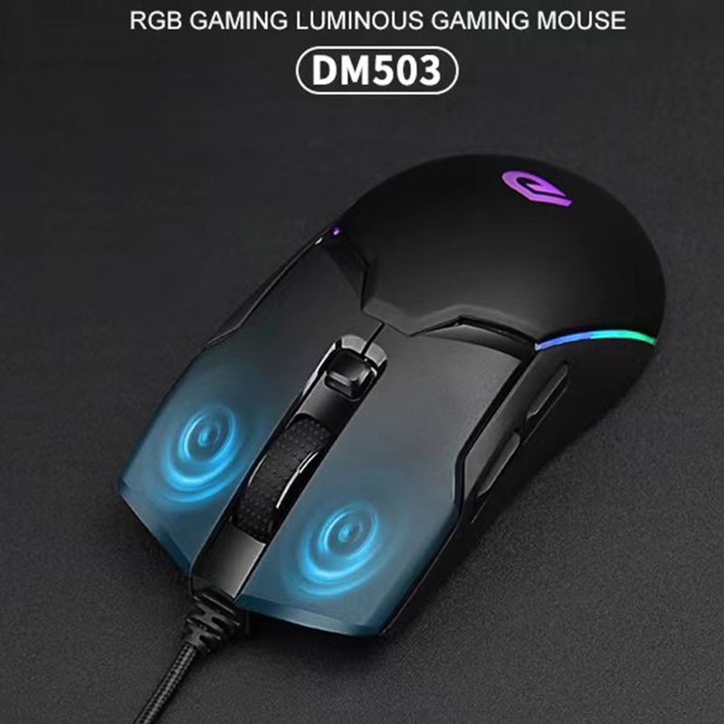 Chuột Quang Gaming btsg Có Dây Với 6 NúT BấM 6400DPI RGB Cho PC / Laptop