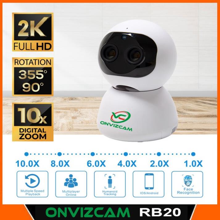 Camera không dây ONVIZCAM RB20 / CC2023 - camera full HD 1080P- xoay 360° Nhìn biển số, siêu Zoom camera carecam