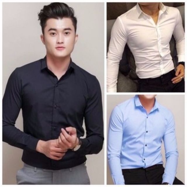 Sơ mi lụa đủ màu chất đẹp S999 | BigBuy360 - bigbuy360.vn