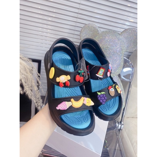 Dép sandand 2 quai tăng chiều cao cho nữ cao 6cm