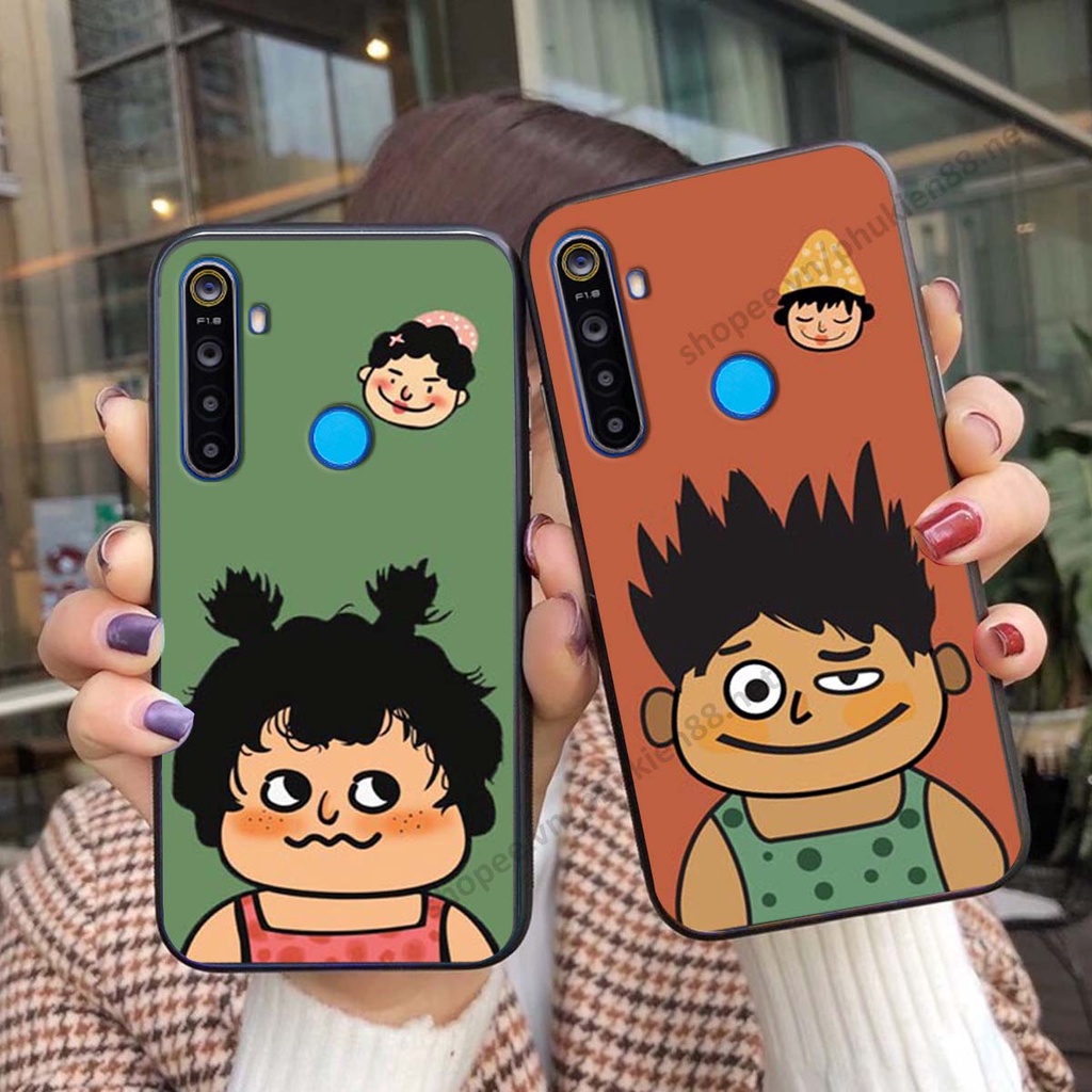 Ốp lưng Realme 5 / 5 Pro / C3 ốp điện thoại LineBear, bé tóc xù, hoa siêu đẹp