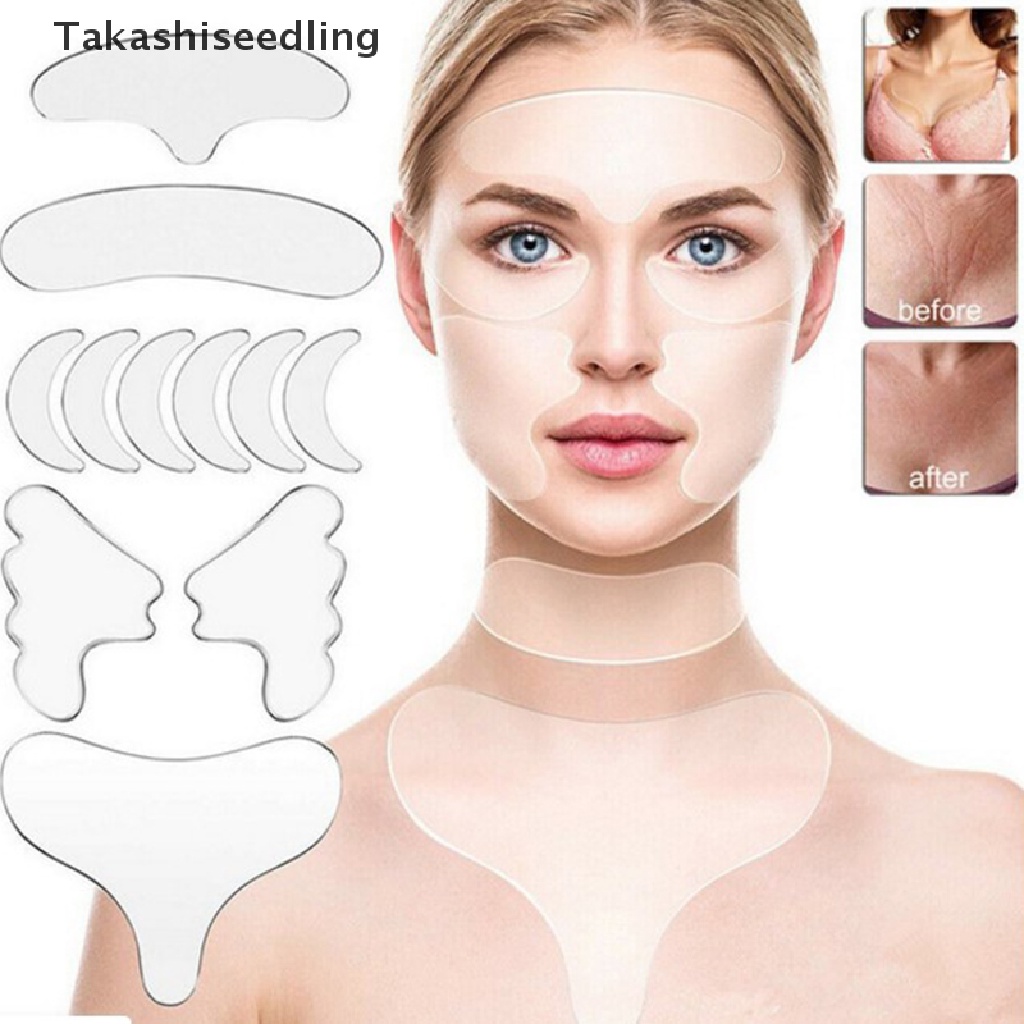 Bộ 11 / 16 / 18 Miếng Dán Silicone Làm Săn Chắc Da Chống Nếp Nhăn Hiệu Quả
