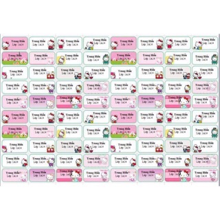 Nametag dán nhãn vở cho bé