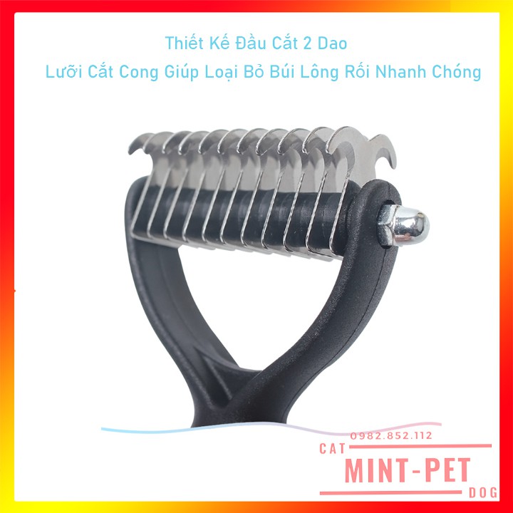 Lược cắt gỡ rối lông chó mèo giá rẻ loại to 7cm #MintPet