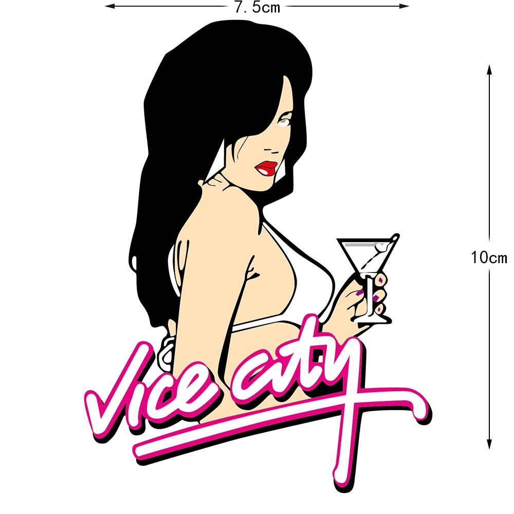 JDM Game Girl Sticker Beauty Phản chiếu Xe máy Decal dán xe sửa đổi