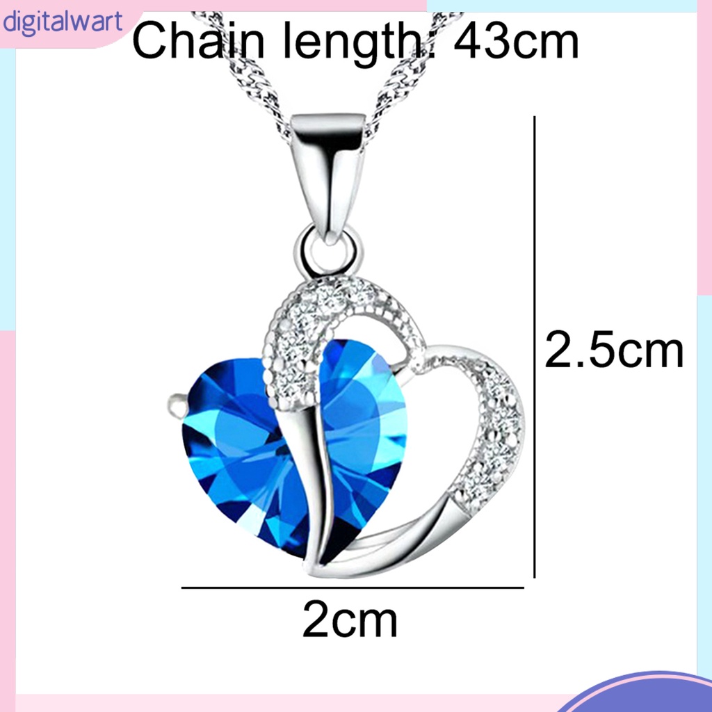 Vòng cổ Mặt Trái Tim Đính Đá Thời Trang Cho Nữ