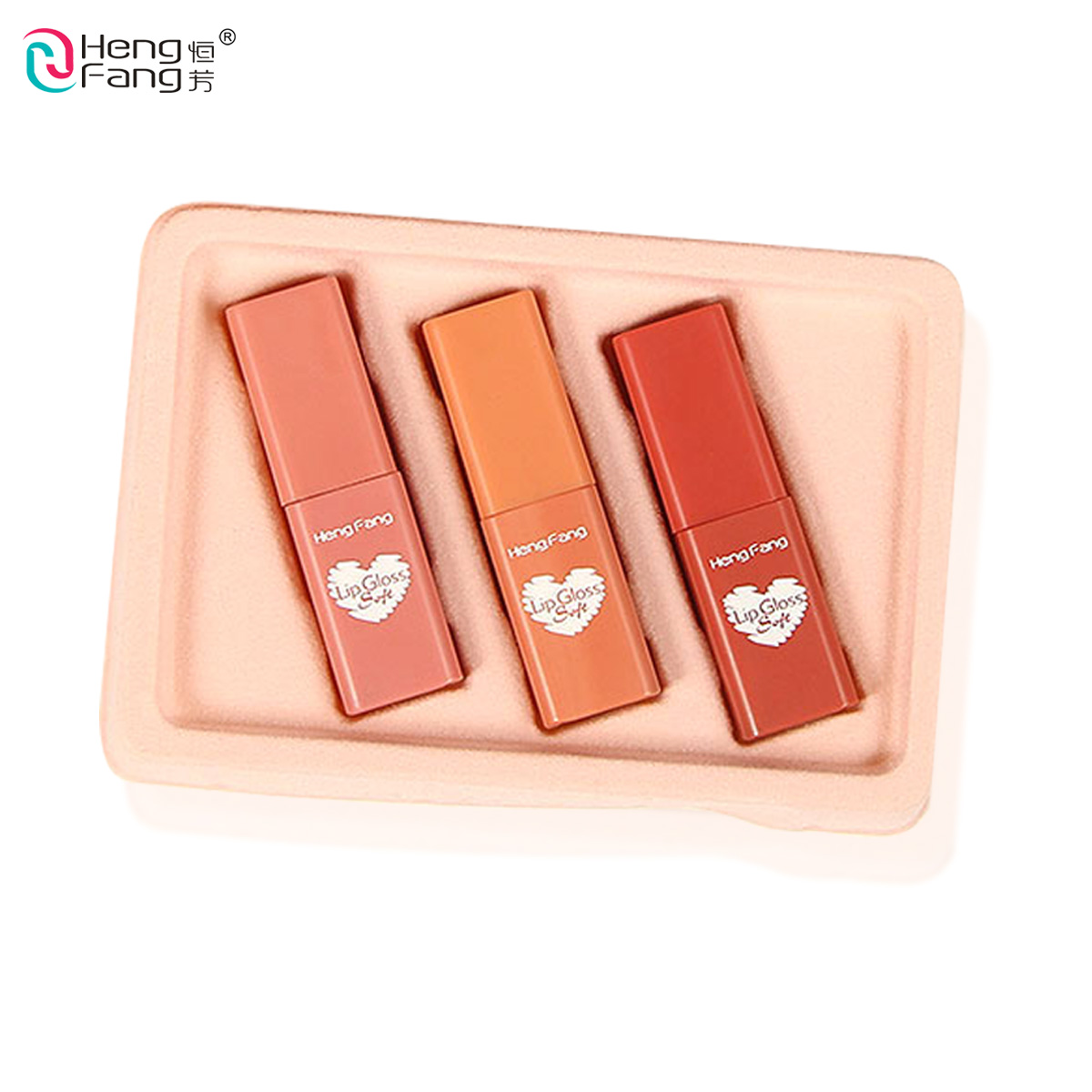 Bộ 3 son môi HengFang chống dính thành cốc thiết kế nhỏ gọn đáng yêu | BigBuy360 - bigbuy360.vn