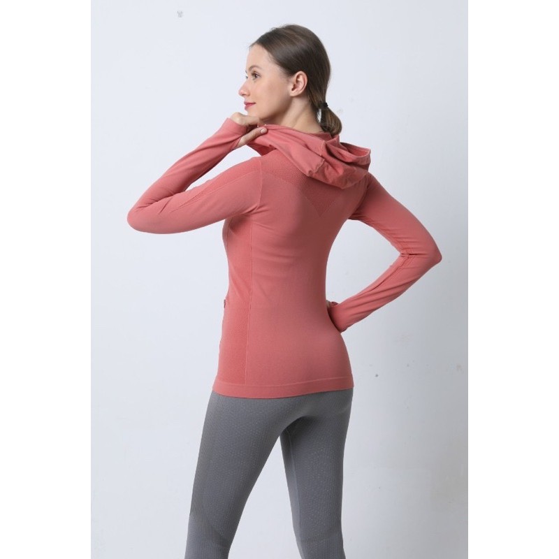 ÁO KHOÁC NỮ DỆT GÂN CÓ TÚI GYM,THỂ THAO,YOGA isoblox