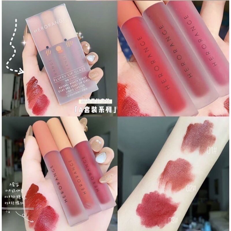 Sét 3 cây son kem lì Hero Orange nội địa Trung | BigBuy360 - bigbuy360.vn