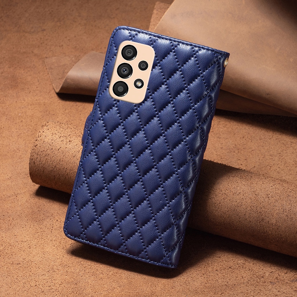 Ốp Điện Thoại Da Ví Lật Đa Năng Có Khóa Kéo Thời Trang Cho Samsung Galaxy A23/M23 M33 M53 A33 A53 A73 5G A52 A52S A72 5G 4G