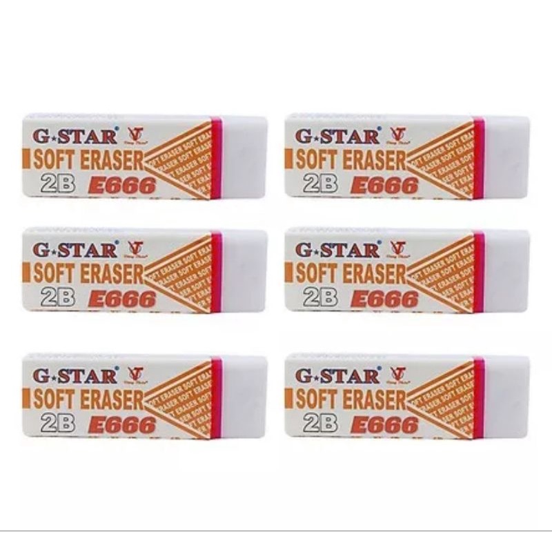 5 Gôm bút chì Gstar E666 ⚡ CỰC ĐẸP ⚡ Tẩy chì màu đen hoặc trắng, dẻo dai, sạch sẽ, không làm rách giấy