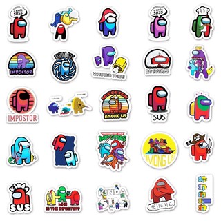 Bộ 50 stickers Among Us Retro chống thấm nước