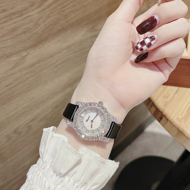 Đồng hồ nữ LS13, Đồng hồ mặt tròn thời trang Chopard Siêu Cấp, Fullbox kính chống xước