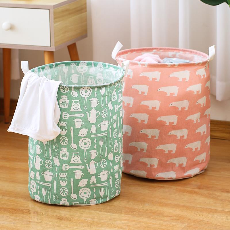 Giỏ Đựng Quần Áo Bẩn Bằng Vải Cỡ Lớn Có Thể Gấp Gọn Tiện Dụng